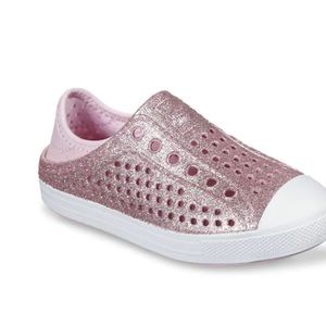 SKECHERS FOAMIES GUZMAN STEPS GLITTER MIST SLIP-ON SNEAKER - KIDS'